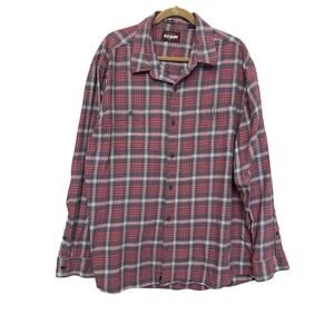 Alesbury men’s shirt XXL regular red flannel boyfriend lumberjack wilderness‎